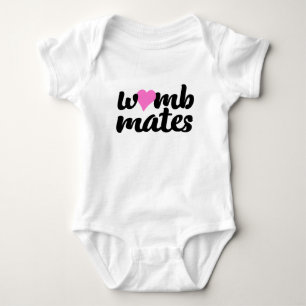 Body Womb Mates Coeur Rose Jumeaux Bodysuit