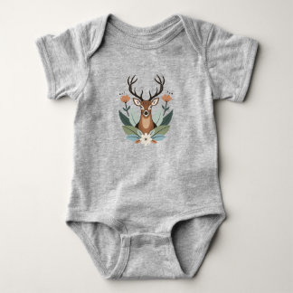 Body Woodland Harmony – Boho Deer Botanical Illustratio