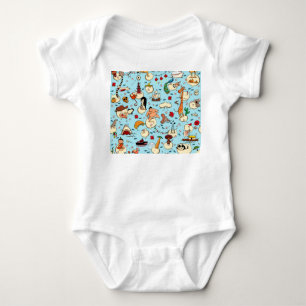 Body World Wonders : Motif bleu coloré.
