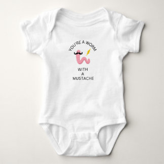 Body Worm Avec Mustache Funny Baby Bodysuit Vanderpump