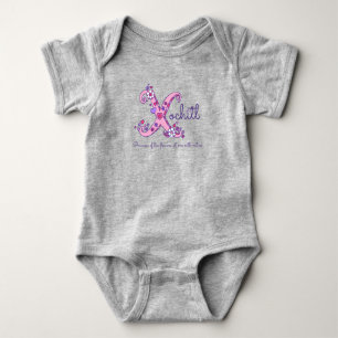 Body Xochitles filles X nom signifiant chemise monogram