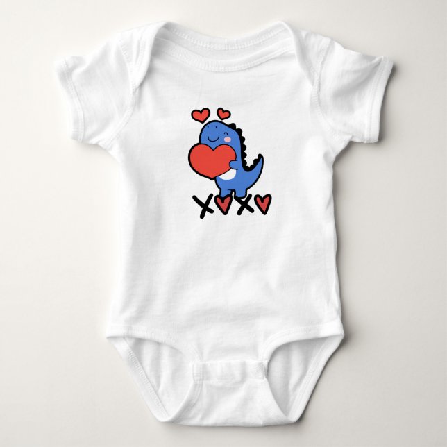 Body XOXO Saint-Valentin 2026 Dino Mignon (Devant)