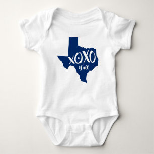 Body XOXO, Y'all - Drapeau d'état bleu Texas State Shap
