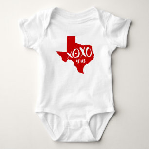 Body XOXO, Y'all - Forme d'état du Texas rouge