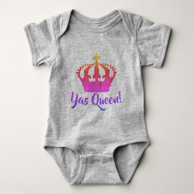 Body Yas Queen ! Couleur arc-en-ciel Style bébé (Devant)