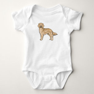 Body Yellow Golden Retriever adorable chien de dessin