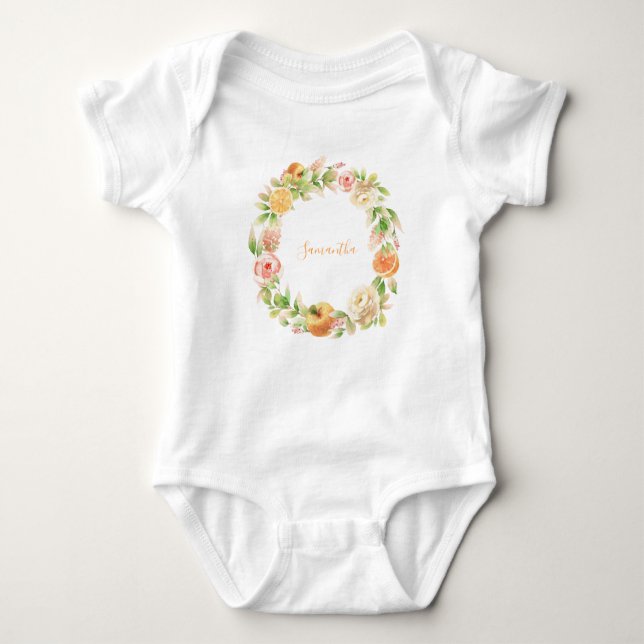 Body Yellow rose Floral Greenery Girl Baby Shower (Devant)