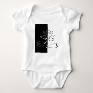 Body Yin Yang Fleur de Lotus Noir et Blanc