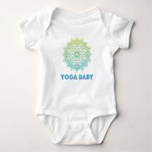 Yoga Baby bodysuit avec mandala vert