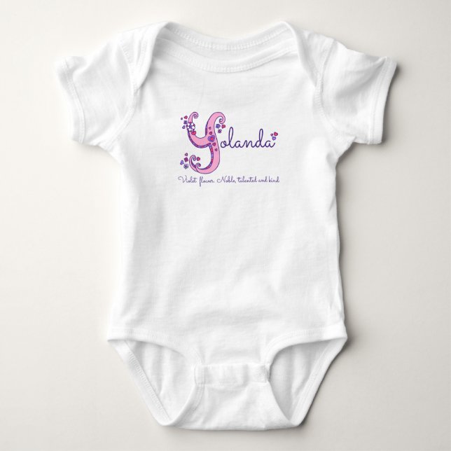 Body Yolanda filles nom et sens T-shirt Y monogramme (Devant)