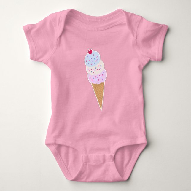 Body Yummy Icecream Cone Baby Jersey (Devant)