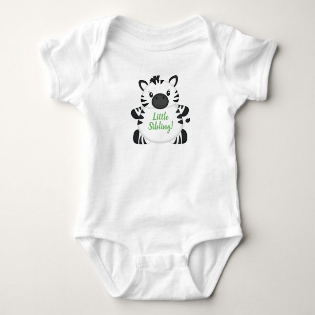 Body Zebra Baby shower Green (Devant)