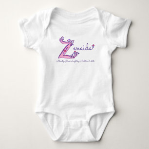 Body Zenaida girls Z nom signifiant tee personnalisé