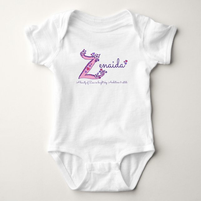 Body Zenaida girls Z nom signifiant tee personnalisé (Devant)