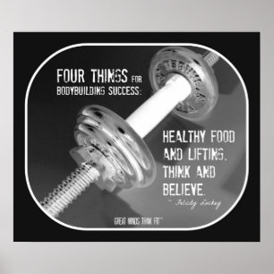 Bodybuilding Poster with Quote 009