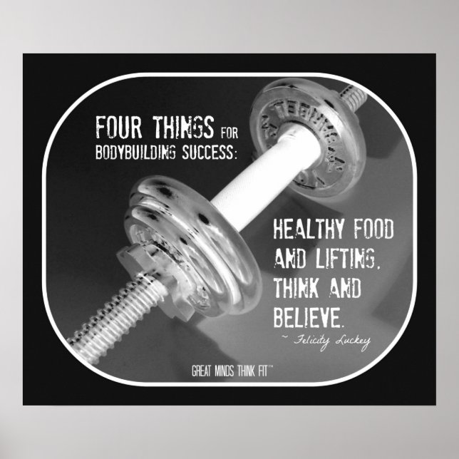 Bodybuilding Poster with Quote 009 (Devant)