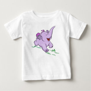 Bodysuit et T-shirt pour bébé pourpre Eléphant Enf