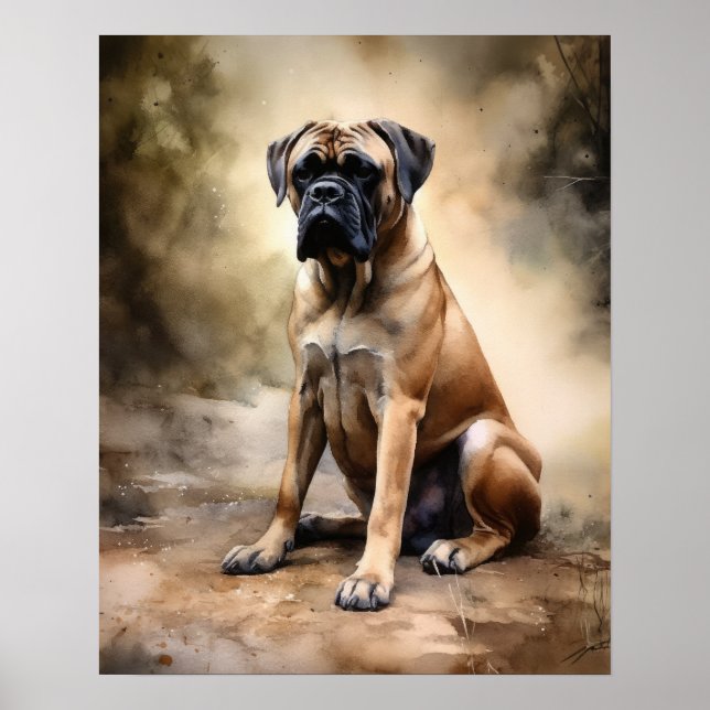 Boerboel Chien Art Imprimer Poster (Devant)