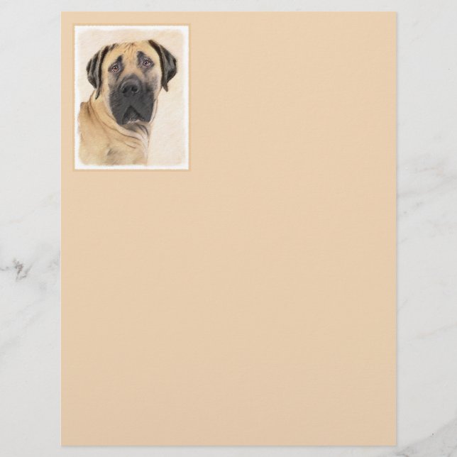Boerboel Peinture - Cute Original Chien Art (Devant)