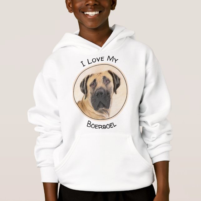 Boerboel Peinture - Cute Original Chien Art (Devant)