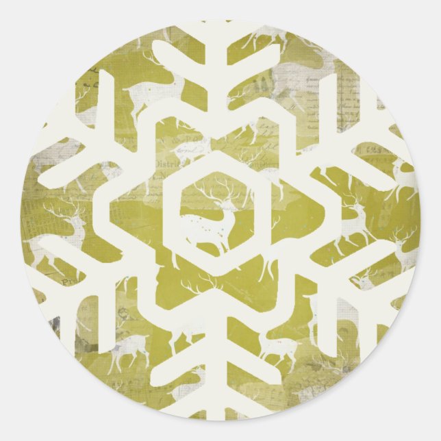 Boeuf blanc sur Sticker rond Fluge vert (Devant)
