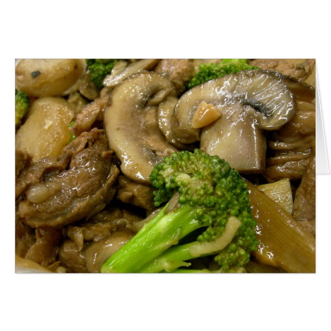 Boeuf, brocoli et champignons remuer la frite (Devant horizontal)