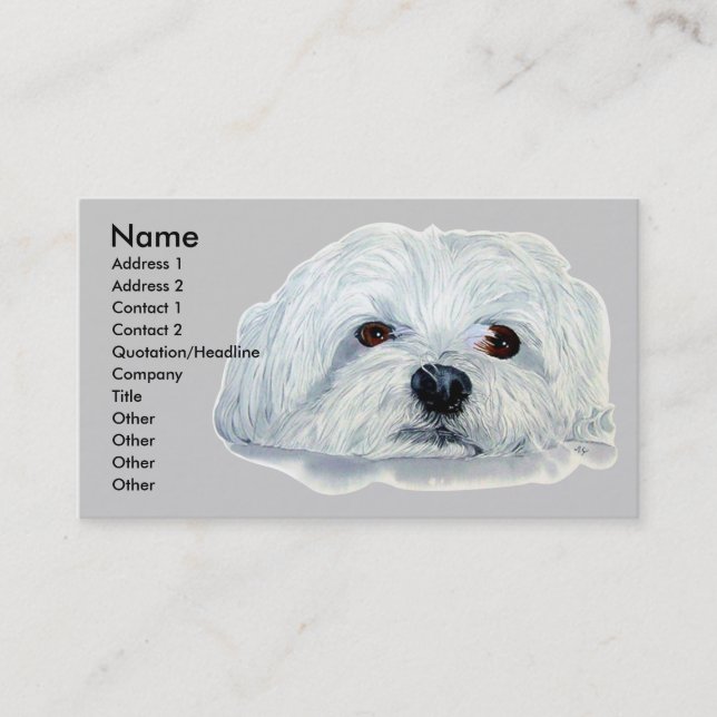 Bogart les cartes de visite maltais (Devant)