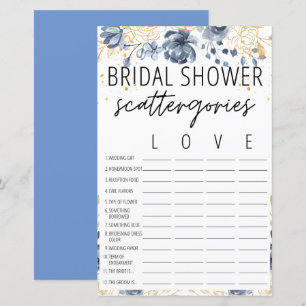 Bohême Blush Fête des mariées Scattergories Jeu