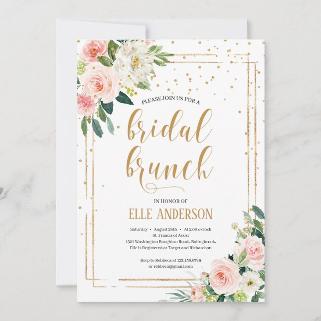 Bohème Bohème Bridal Brunch Boho Invitation (Devant)