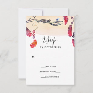 Bohème esprit libre invitation de mariage rsvp