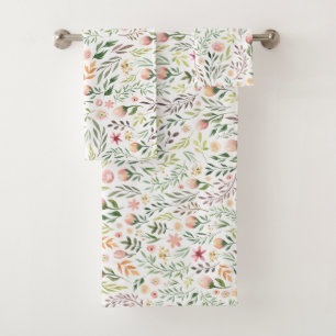 Bohème Feuilles et fleurs d'aquarelle