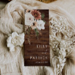Bohème Floral Rustic Wood Wedding Programme<br><div class="desc">Bohemian Floral Rustic Wood Wedding Program Voir la collection correspondante dans notre magasin. Une de nos collections mariages les plus populaires.</div>