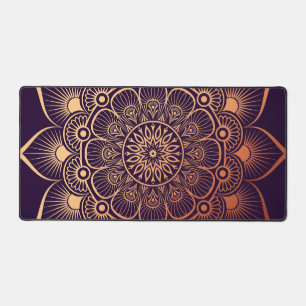 Bohème foncé violet pêche Mandala