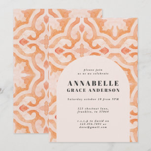 Bohème moderne aquarelle maroc anniversaire