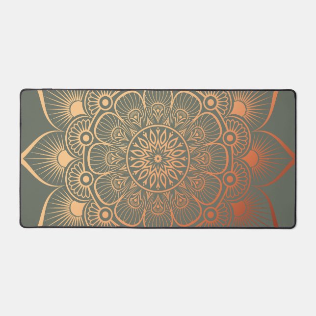 Bohème Sage Green Peach Mandala (Recto)