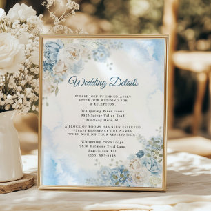 Bohemian Blue Ivory Rose Flowers Détails Mariage