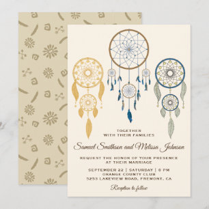 Bohemian Dream Catcher Tribal Faire-part de mariag