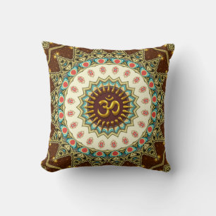 Bohemian OM Mandala Cushion / Coussin