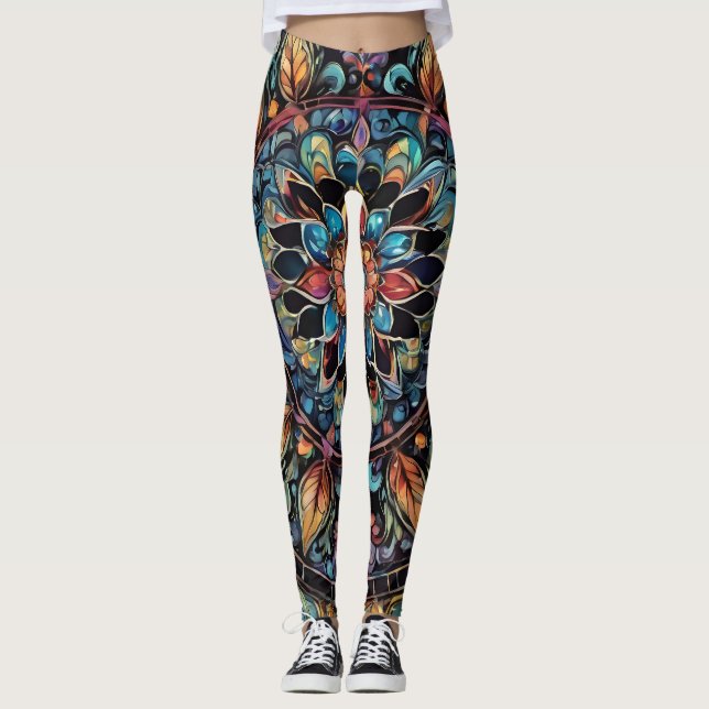 Bohemian Paisley no4 Leggings (Devant)