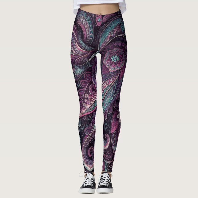 Bohemian Paisley no 11 Leggings (Devant)