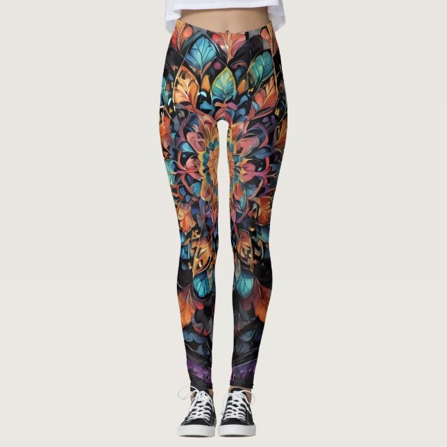 Bohemian Paisley no 3 Leggings (Devant)