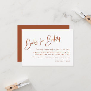 Bohemian Terracotta Baby shower Livres pour bébé