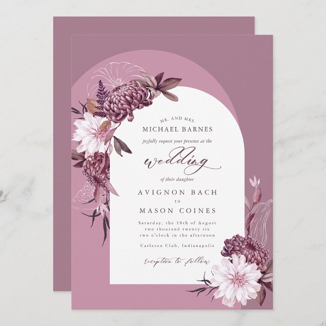 Bohémien Anglais Lavande Automne Arche Florale Pho (Créateur téléchargé)