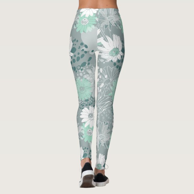 Bohémien gai en Leggings gris d'Aqua (Dos)