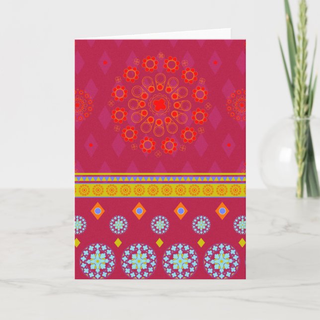 BOHO1 Mandala - Carte de voeux (Devant)