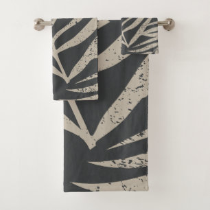 Boho Abstrait Grunge Palm Motif Feuille