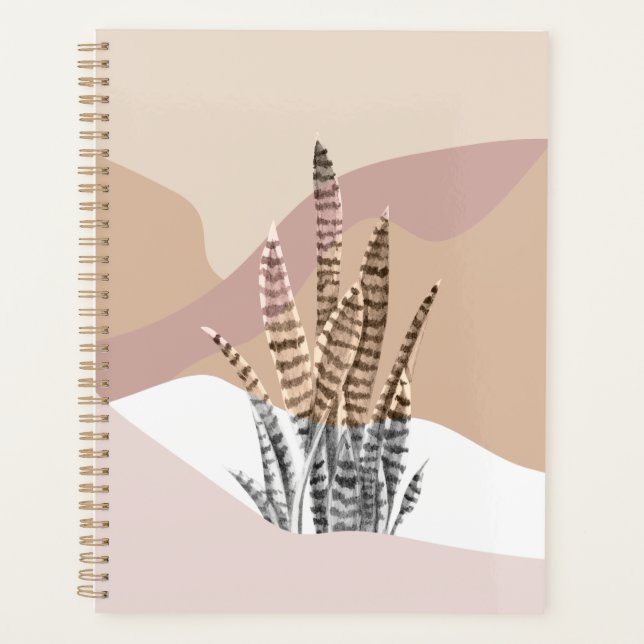 Boho Abstrait Moderne Succulente (Devant)