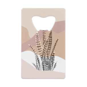 Boho Abstrait Moderne Succulente