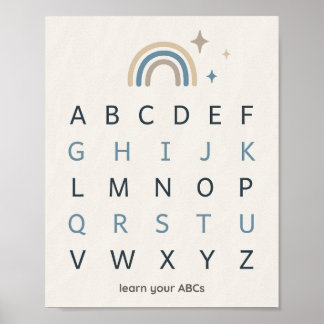 Boho Alphabet Majuscule Imprimé Art Mural pour Nur