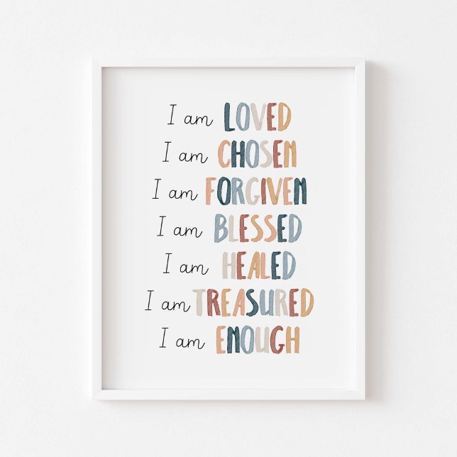 Boho aquarelle affiche d'affirmation des enfants c (Créateur téléchargé)